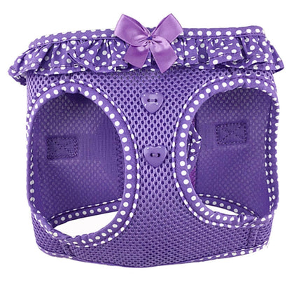 American River Polka Dot Dog Harness - Paisley Purple