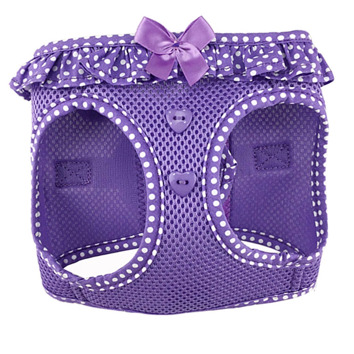 American River Polka Dot Dog Harness - Paisley Purple