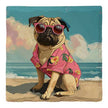 Pug Beach Dog | Drink Coaster
