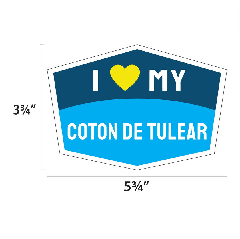 I Love My Coton de Tulear Hexagon Shaped Magnet