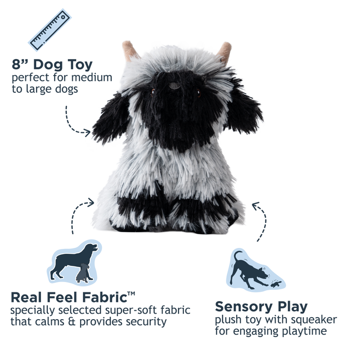 Dog Toy Highland Sheep With Squeaker Plush Toy