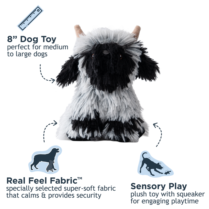 Dog Toy Highland Sheep With Squeaker Plush Toy