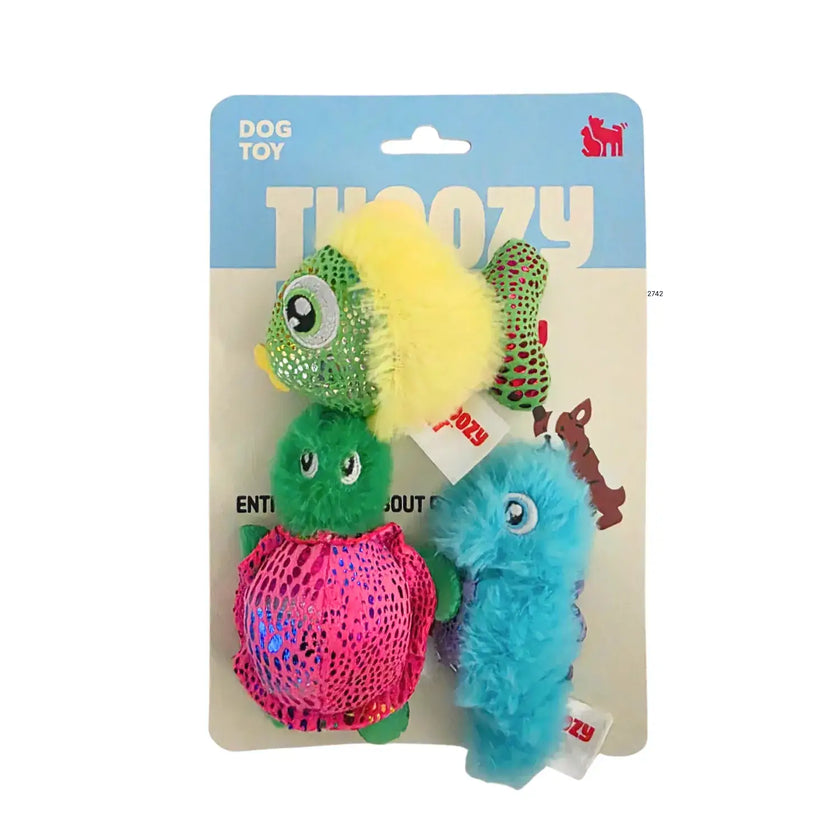 Dog Toy Sea Life 3pk Mini Plush Dog Toy Set