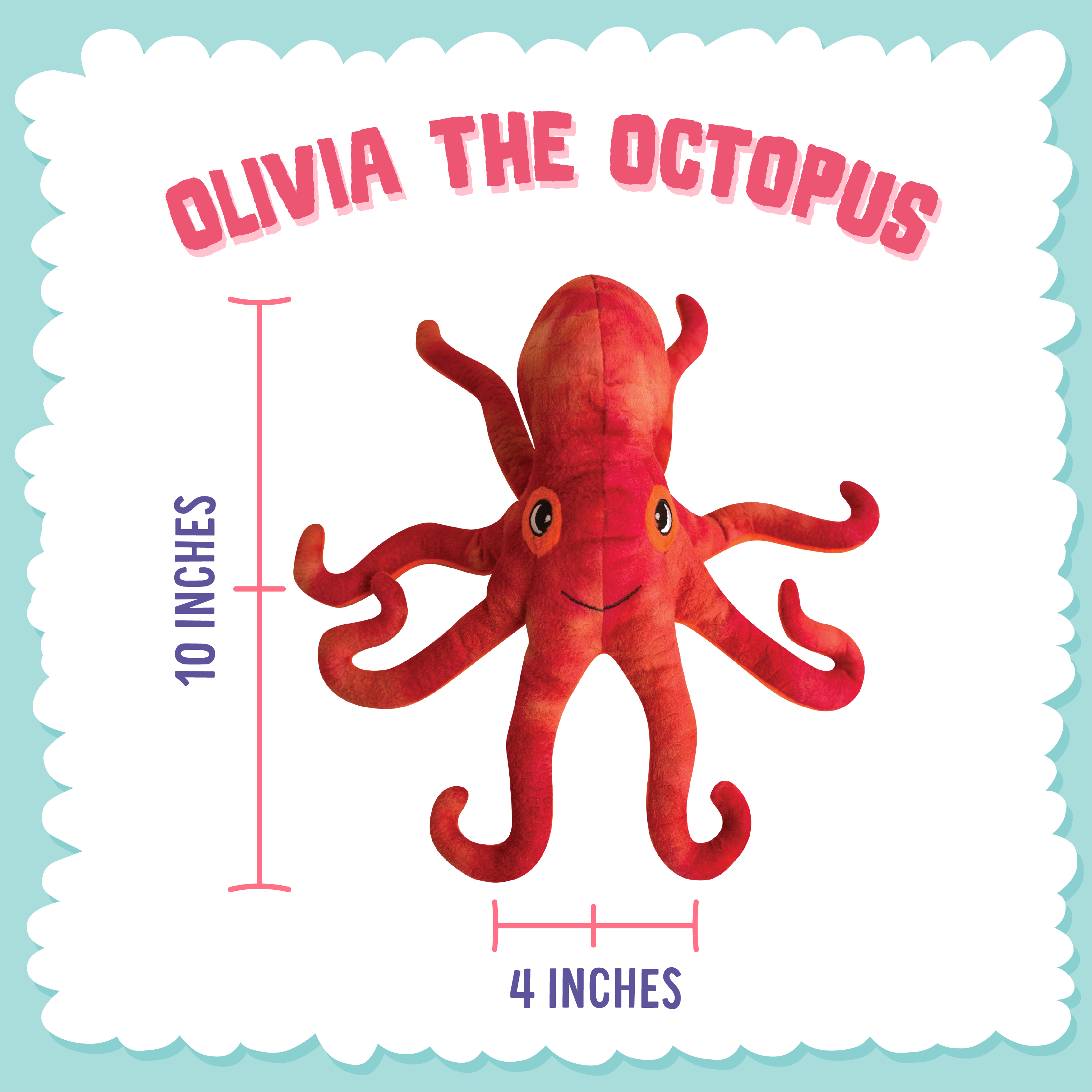 SnugArooz Olivia the Octopus Plush Dog Toy 11