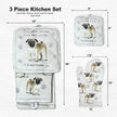 Pug, oven mitt set