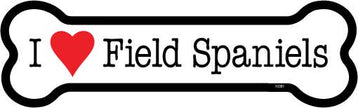 Field Spaniel I (heart) Field Spaniels Bone Shaped Magnet