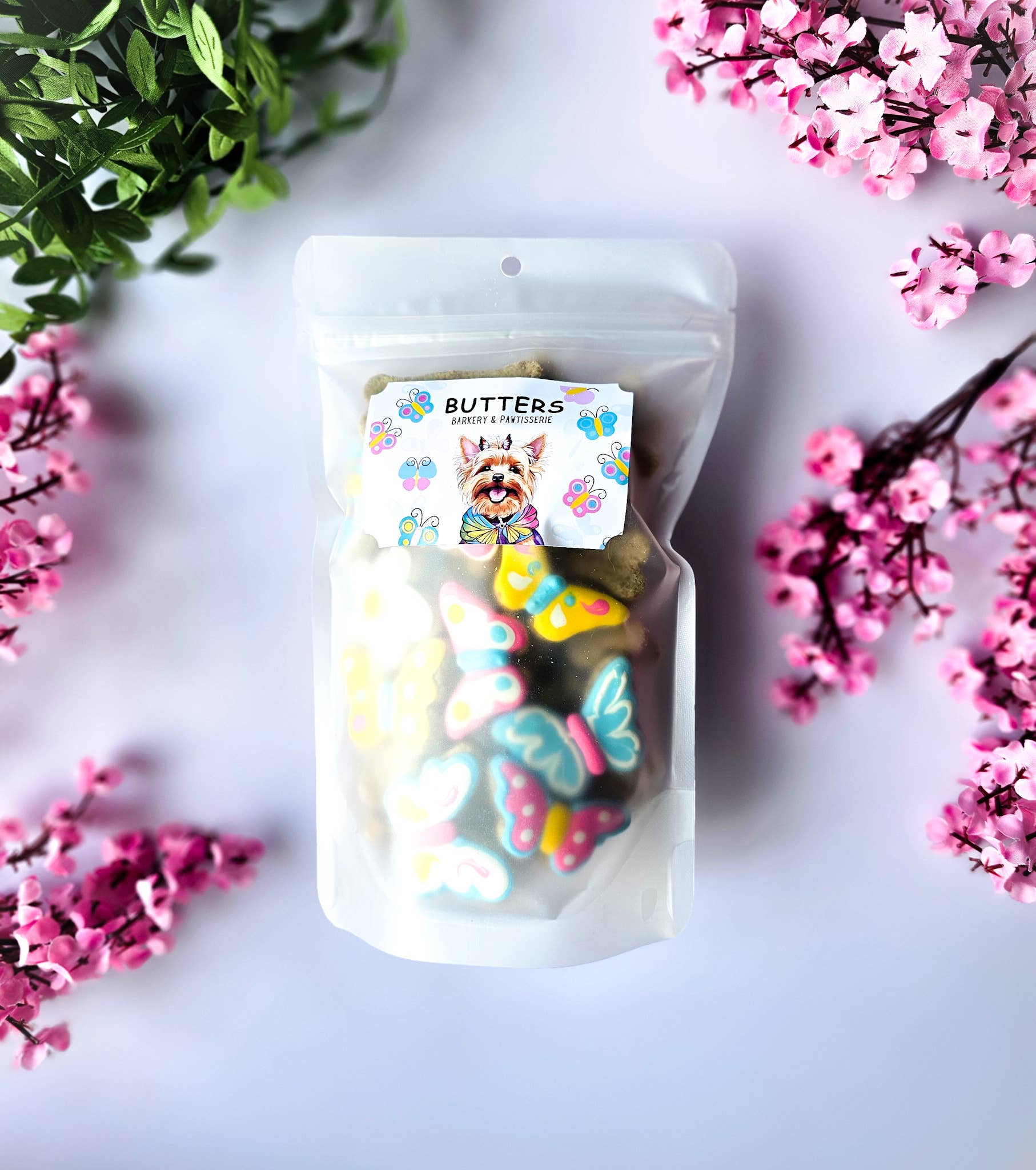 Dog Treat Cookies Butterfly Bites Gift Bag