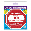 K9 Security (Red) Car Window Decal
