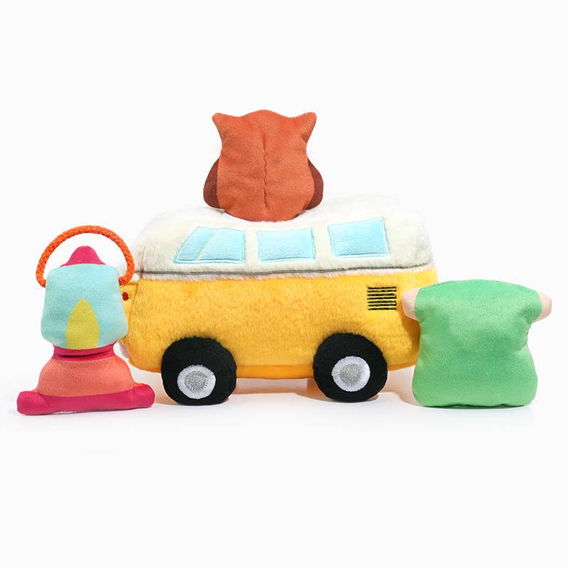 Dog Toy Volkswagen Camper Van Hide and Seek Plush Toy