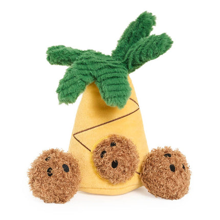 Dog Toy Coconuts in Palm Tree Zippy Burrow® Plush Toy