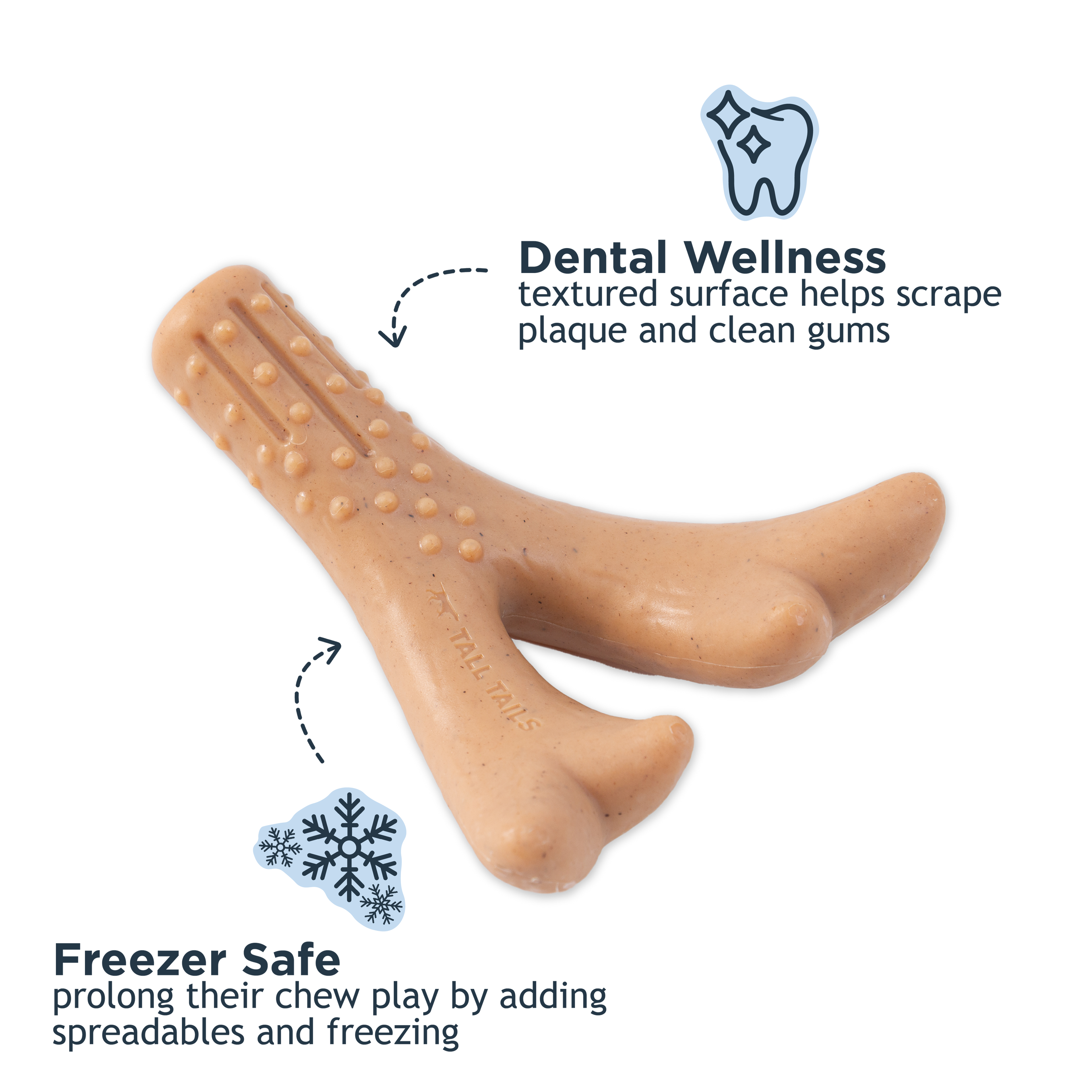 Peanut Butter-Scented Antler Chew Dog Toy - Large
