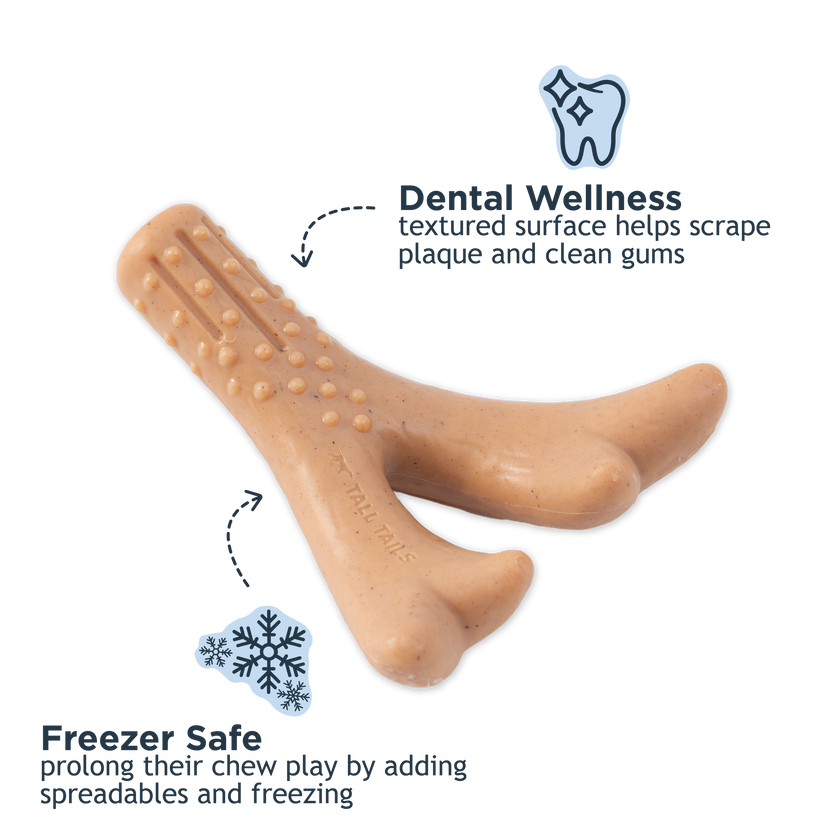 Peanut Butter-Scented Antler Chew Dog Toy - Large