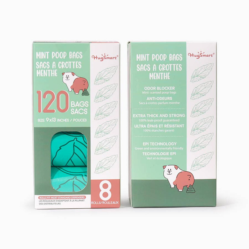 Pet Waste Bag Mint Scent Poop Bags 8pack Set
