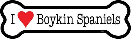 I (heart) Boykin Spaniels Bone Shaped Magnets