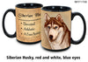 Siberian Husky Red/White Blue Eyes Mug Coffee Cup