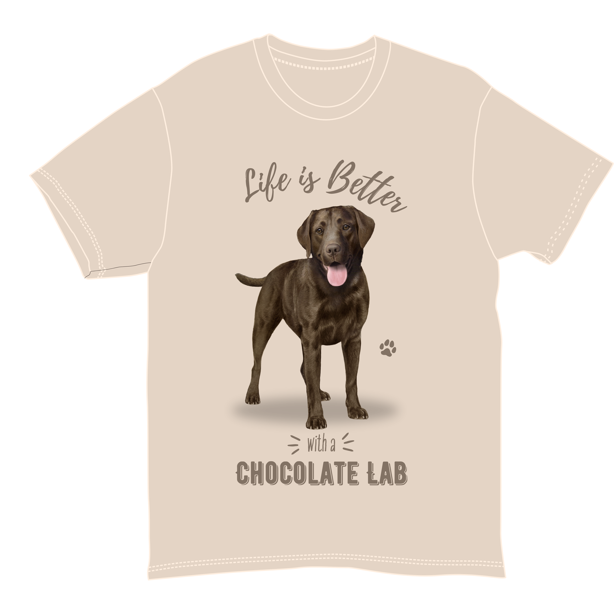 Labrador Chocolate Dog Tee Shirt Unisex