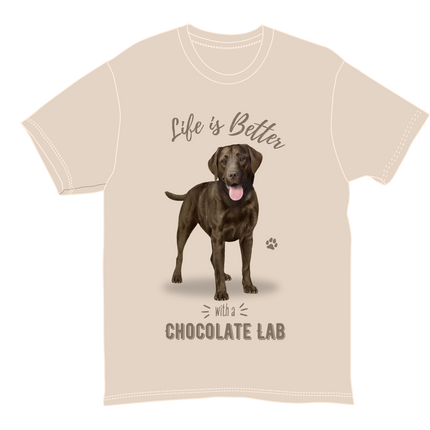 Labrador Chocolate Dog Tee Shirt Unisex