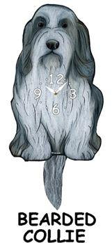 Bearded Collie Wagging Tail Clock