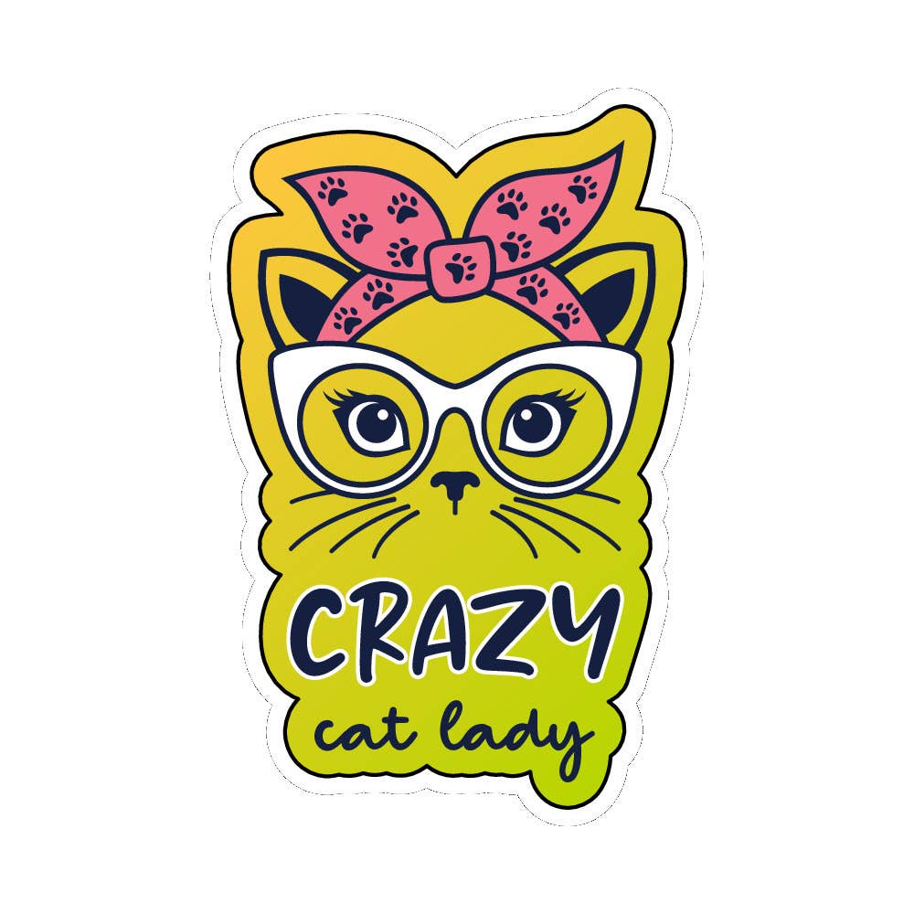 Crazy Cat Lady - Vinyl Sticker
