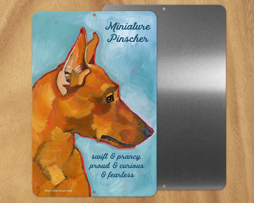 Mini Pinscher (Red) -UD Metal Sign