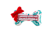 Seasons Grrreetings Bone Stocking Stuffers Christmas Plush Dog Toy
