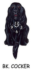 Cocker Spaniel (Black) Wagging Tail Clock