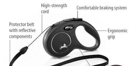 Retractable Dog Leash - Black