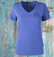 Salty Paws UPF40 V-Neck Tee Shirt- Diamond Blue Heather