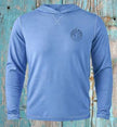 Salty Paws UPF40 Long Sleeve Hoodie Tee Shirt - Sapphire Blue Heather