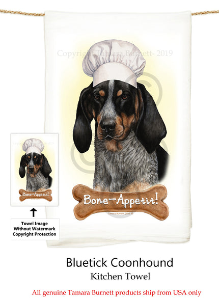 Coonhound Blue Tick Flour Sack Kitchen Towel