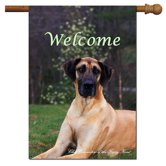 Large Flag- Great Dane (Welcome)