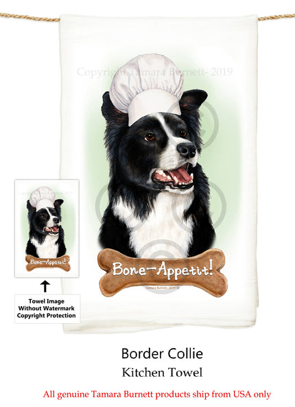 Border Collie  Flour Sack Kitchen Towel