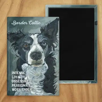 Border Collie Grey Magnet UD