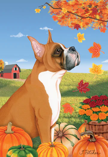 Boxer Garden Flag (Fall)