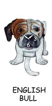 Bulldog (English) Wagging Tail Clock