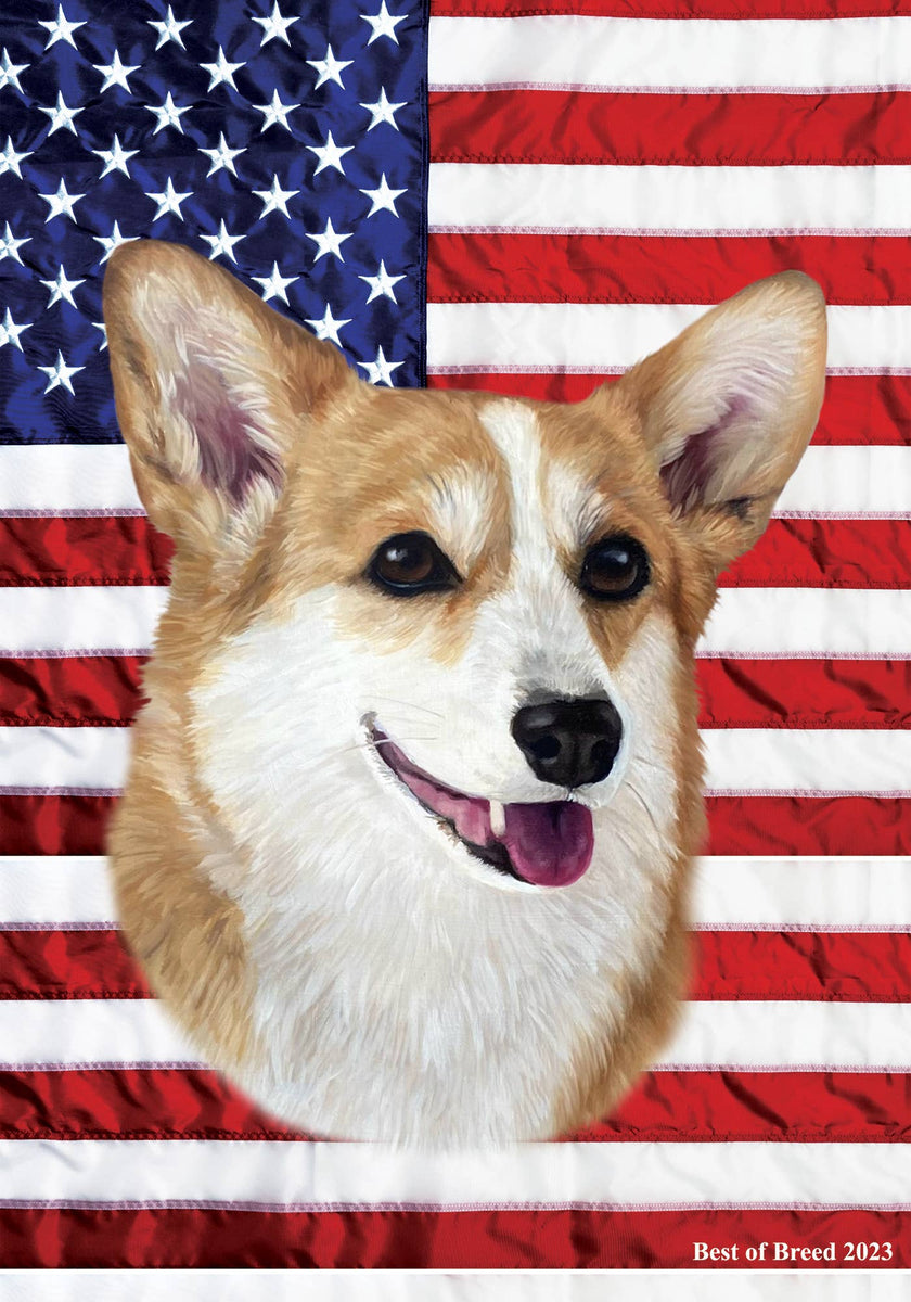 Corgi Pembroke Welsh All-American III Garden Flag