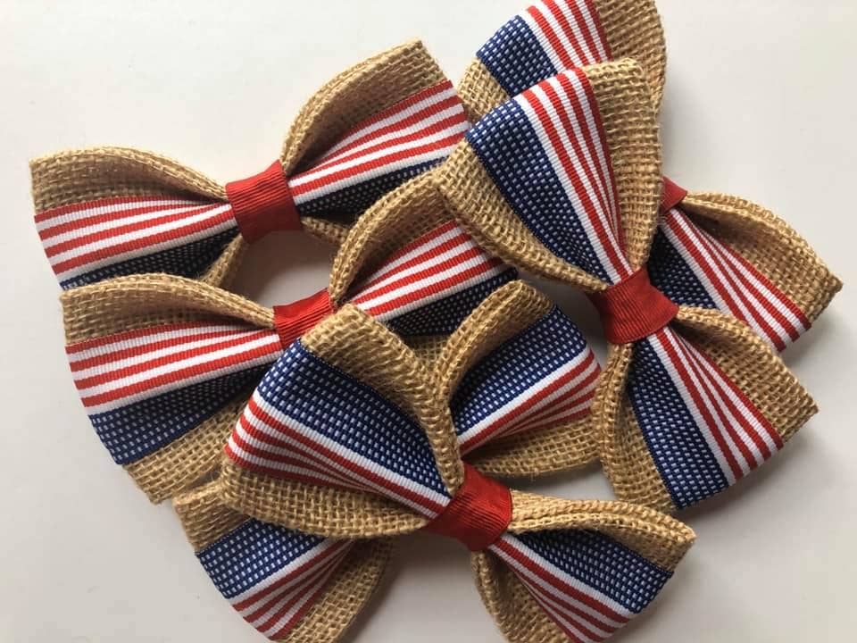 American Flag Velcro Collar Bow Tie for Cat and Dogs