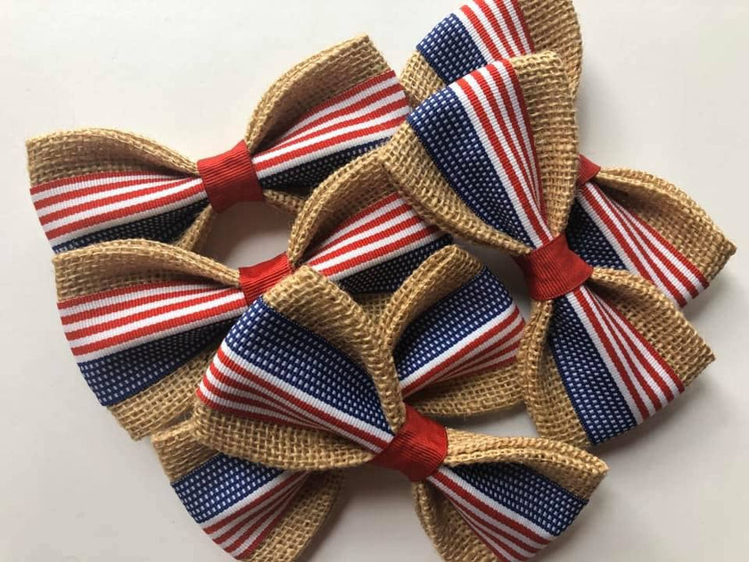 American Flag Velcro Collar Bow Tie for Cat and Dogs