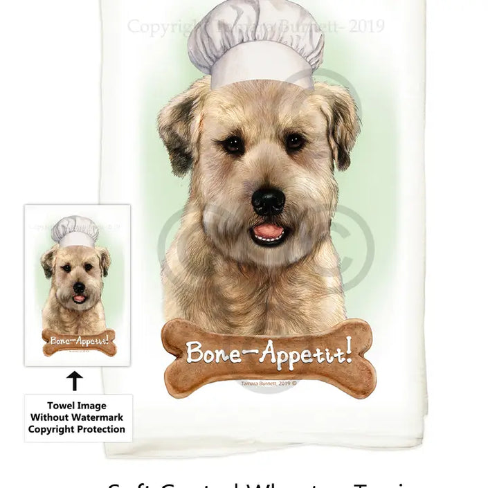 Soft Coated Wheaten Flour Sack Kitchen Towel