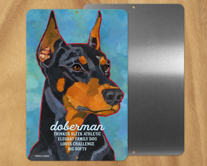Doberman -UD Metal Sign