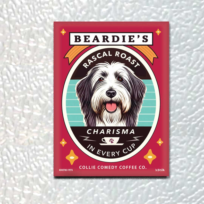 Bearded Collie 'Beardie's Rascal Roast'  Magnet