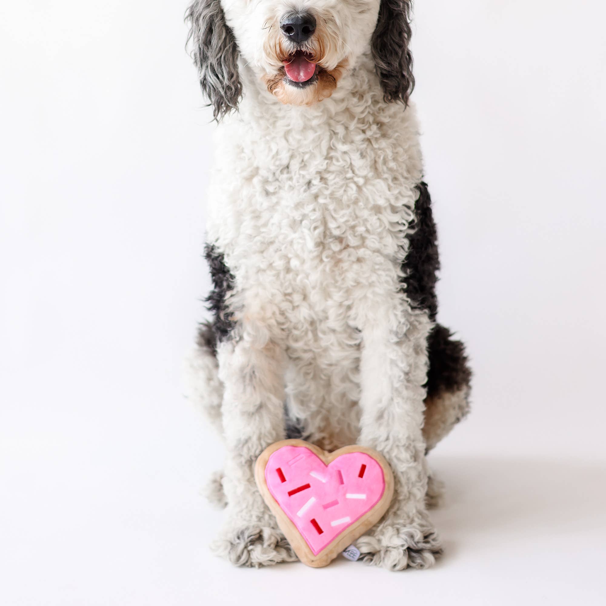 Valentine's Pink Heart Sugar Cookie Dog Toy