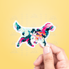 Tropical Dog Sticker Vinyl Decal