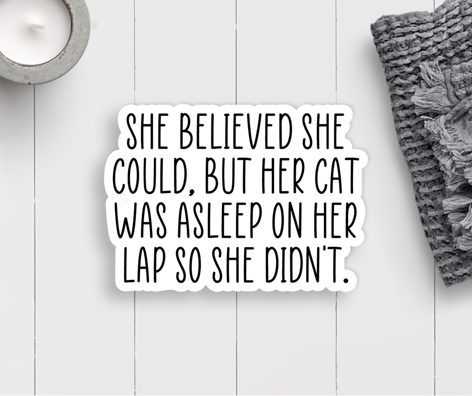 Cat She Believed She Could Sticker Vinyl Decal