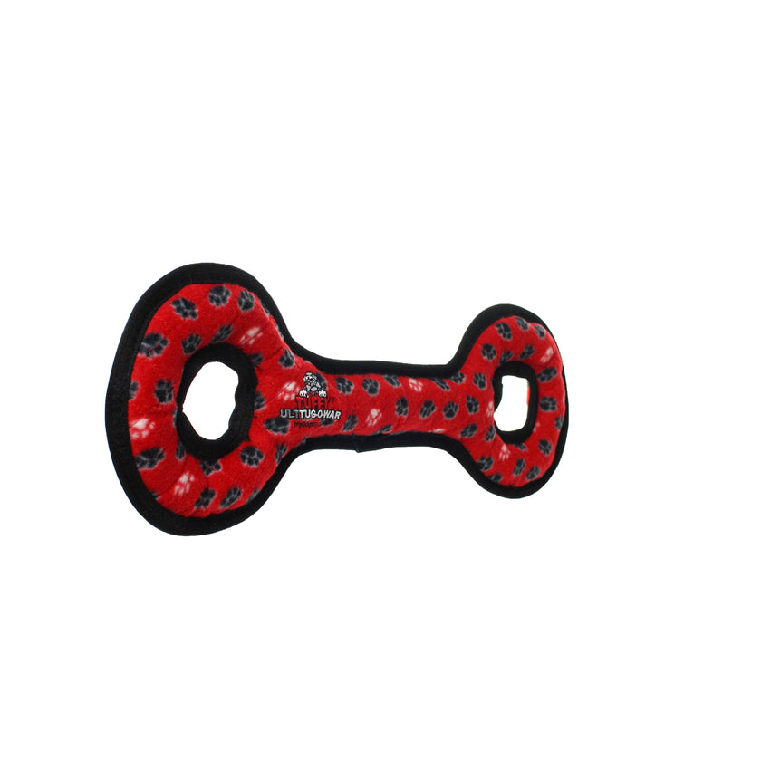 Tuffy Ultimate Tug-O-War - Red Paw, Squeaky Dog Toy