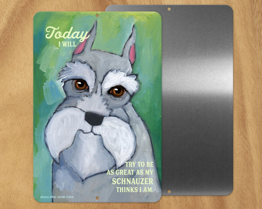 Schnauzer (Cropped) -UD Metal Sign