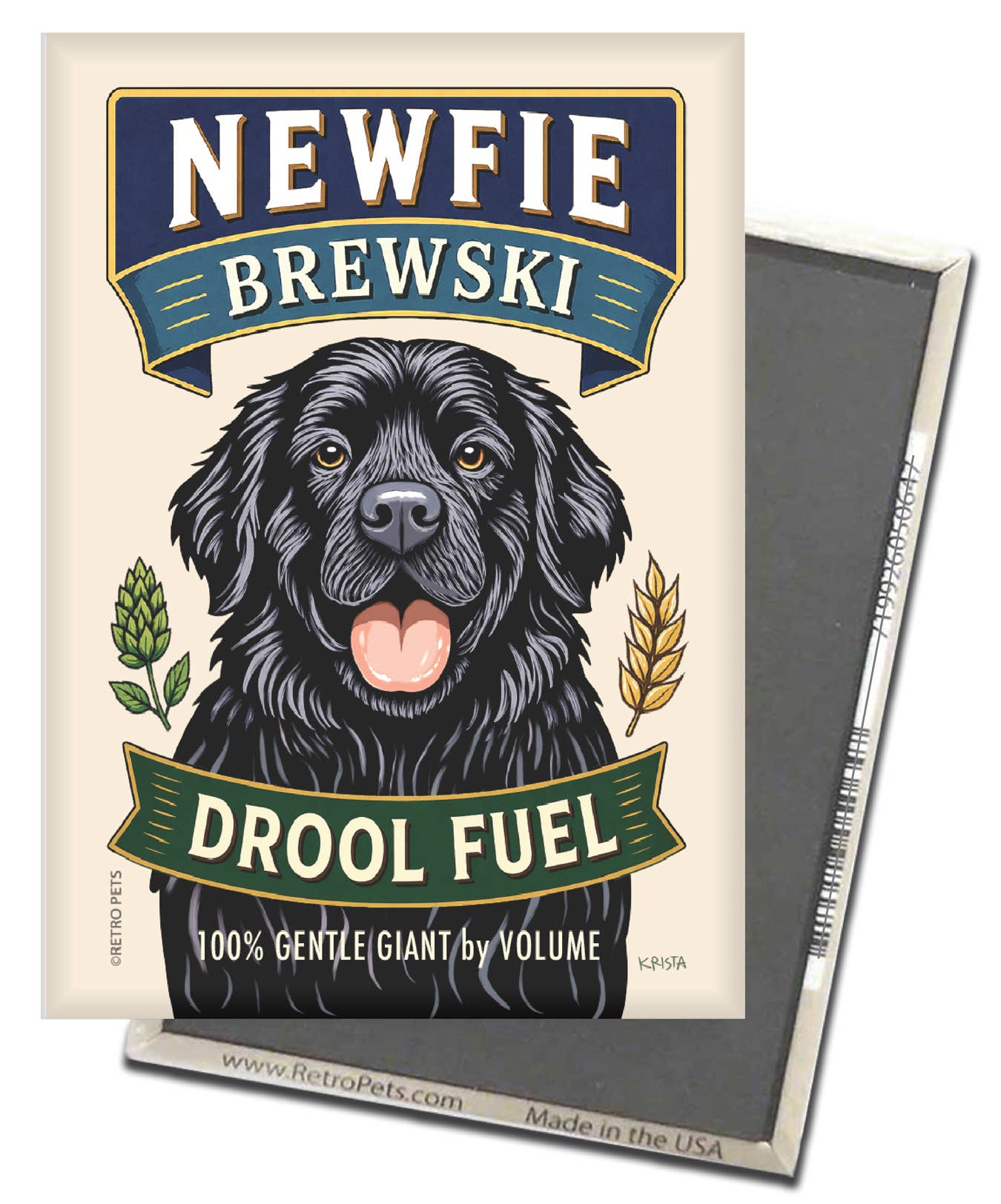 Newfoundland Dog Refrigerator Magnet