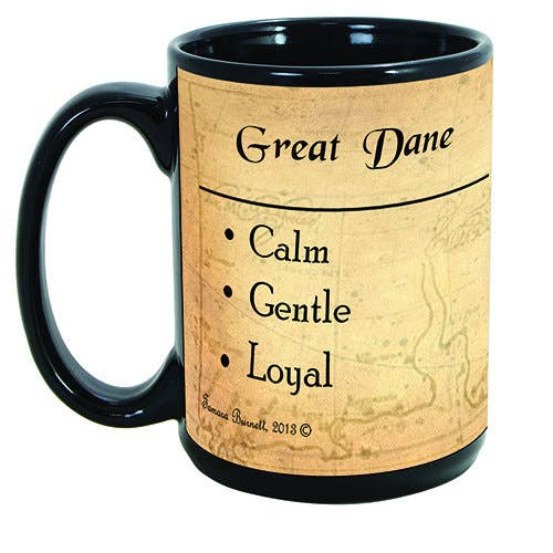 Great Dane Black Uncropped Mug Coffee Cup