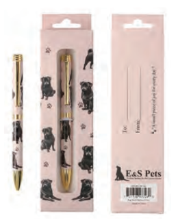 Pug Black Ball Point Pen