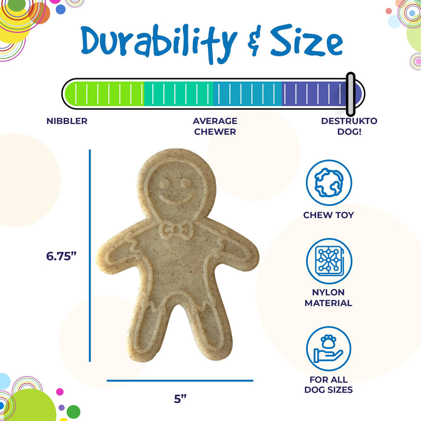 Gingerbread Man Christmas Nylon Chew Toy